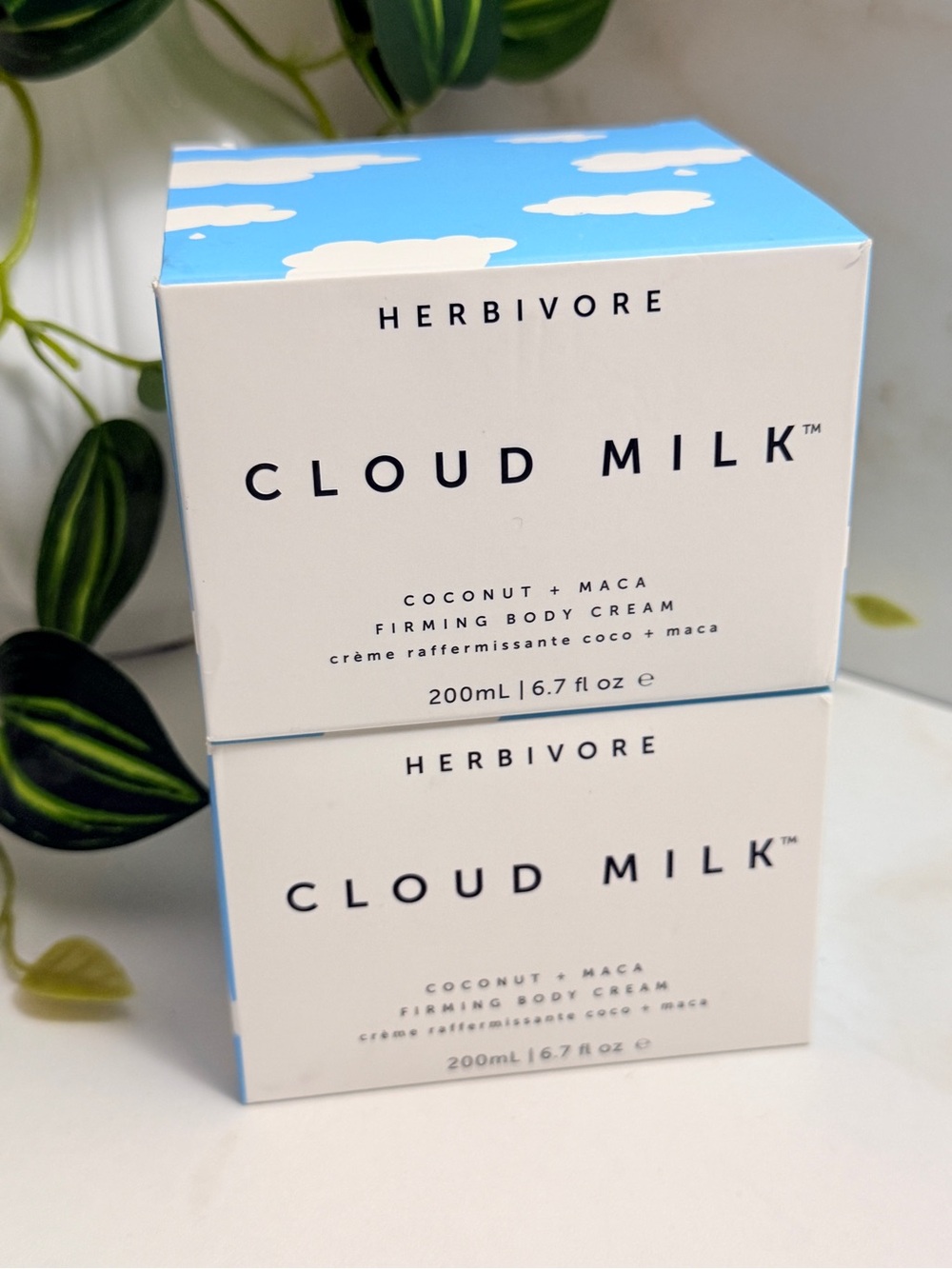 Herbivore Cloud Milk Coconut + Maca Firming Body Cream — 6.7 fl oz x 2